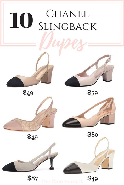 chanel shoes dupe|Chanel style slingback shoes.